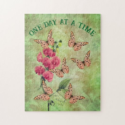 Eén dag per dag en één keer bloem Inspirerend Legpuzzel (Verticaal)