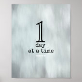 één dag per dag noteer grijs en zwart poster (Voorkant)