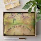 Eén dag per dag vlinder Inspirerend Tissuepapier (Geschenk)