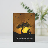 Eén dag per keer (12-staps herstelmannetjes) briefkaart (Staand voorkant)