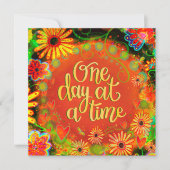 Een dag per keer Aanmoediging  Bloemen (Voorkant)