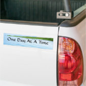Eén dag per keer bumpersticker (Op Truck)