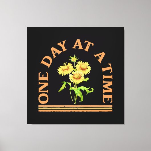 Eén dag per keer canvas afdruk (Voorkant)