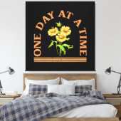 Eén dag per keer canvas afdruk (Insitu (Slaapkamer))