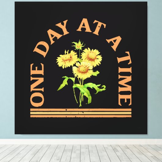 Eén dag per keer canvas afdruk (Insitu (Houten vloer))