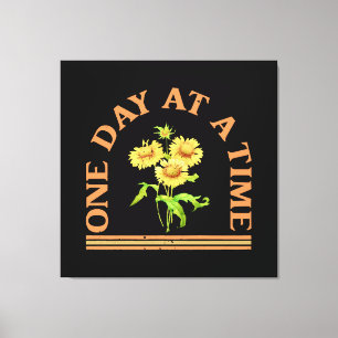 Eén dag per keer canvas afdruk