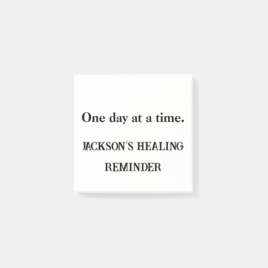 Eén dag per keer - Custom Healing Sticky Note (Voorkant)