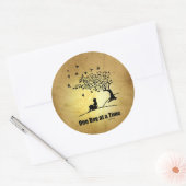 Eén dag per keer - (één dag per Vrouw) Ronde Sticker (Envelop)