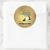 Eén dag per keer - (één dag per Vrouw) Ronde Sticker (Tas)