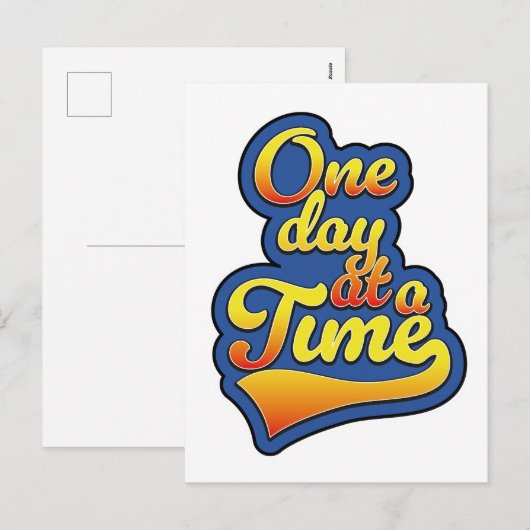 Eén dag per keer feestdagenkaart (Voorkant / Achterkant)