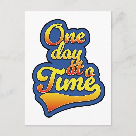 Eén dag per keer feestdagenkaart (Voorkant)