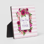 Eén dag per keer, Floral Lijst Quote Fotoplaat (Voorkant)