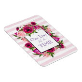 Eén dag per keer, Floral Lijst Quote Magneet (Rechterzijde)