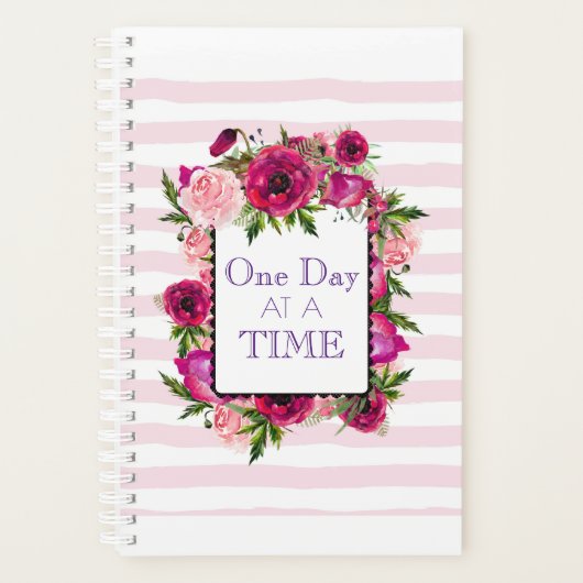 Eén dag per keer, Floral Lijst Quote Planner (Voorkant)