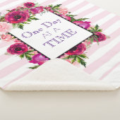 Eén dag per keer, Floral Lijst Quote Sherpa Deken (3/4)