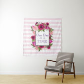 Eén dag per keer, Floral Lijst Quote Wandkleed (In situ)