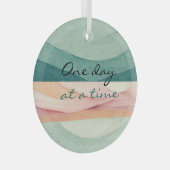 Eén dag per keer glazen ornament (Voorkant Rechts)