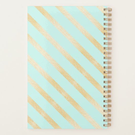 Eén dag per keer | Goud en Aqua Inspirerend Planner (Achterkant)