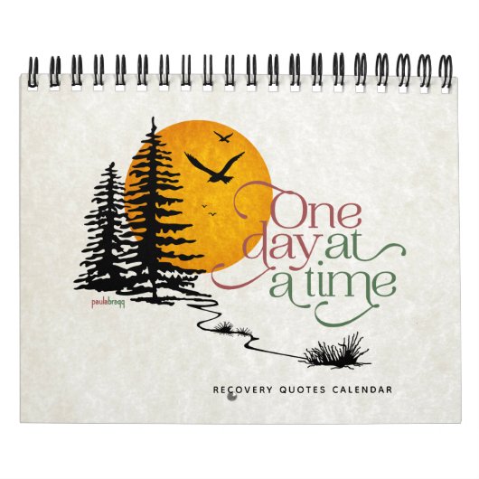 Eén dag per keer Inspirerend hersteloffertes Kalender (Hoes)