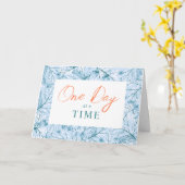 Eén dag per keer Jubileum blauw Kaart (Gele Bloem)