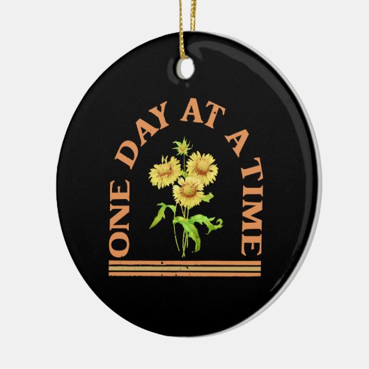 Eén dag per keer keramisch ornament (Links)