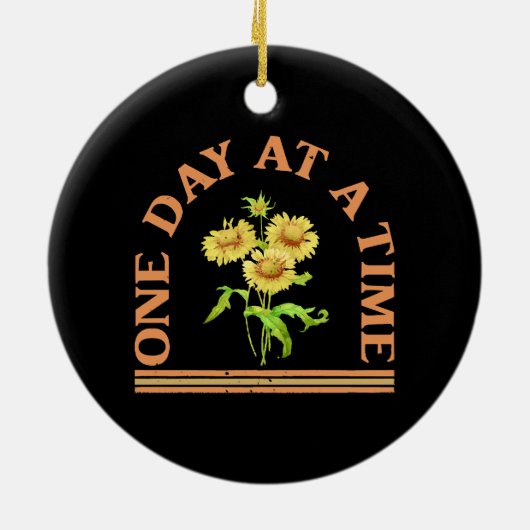 Eén dag per keer keramisch ornament (Achterkant)