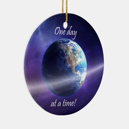 Eén dag per keer keramisch ornament (Rechts)