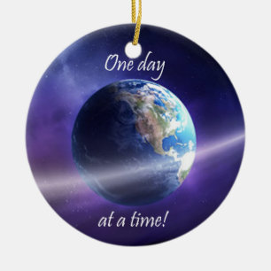 Eén dag per keer keramisch ornament
