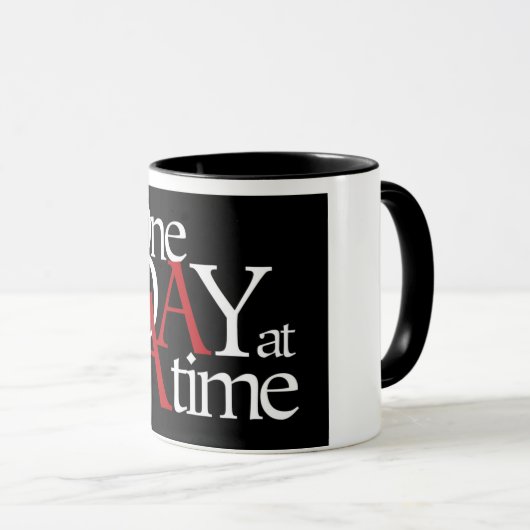 Eén dag per keer mok (Voorkant rechts)