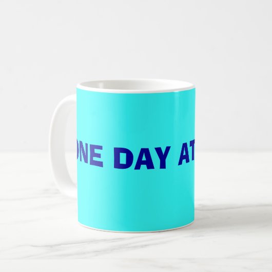 Eén dag per keer Mok (Voorkant links)