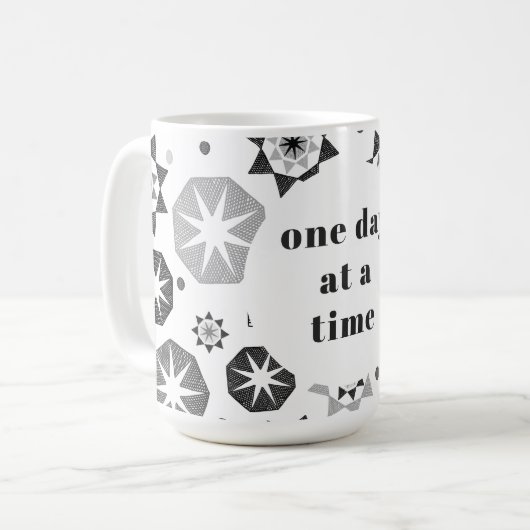 Eén dag per keer Mok (Voorkant links)