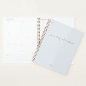 Eén dag per keer | Monogram blauw en goud Planner (Display)