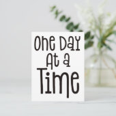 Eén dag per keer Motivatie prijsopgave Briefkaart (Staand voorkant)