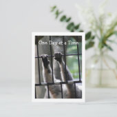 "Eén dag per keer", Motivatie quote Briefkaart (Staand voorkant)