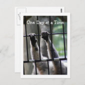 "Eén dag per keer", Motivatie quote Briefkaart (Voorkant / Achterkant)
