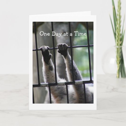 "Eén dag per keer", Motivatie quote Kaart (Voorkant)