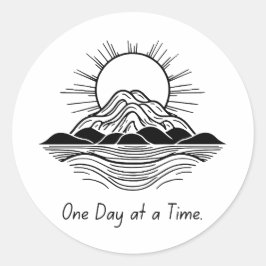 Eén dag per keer – Motivatie Sticker