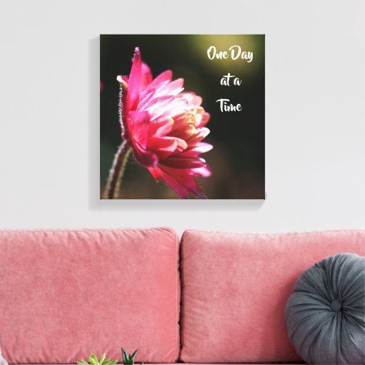 Eén dag per keer prijsdaling in zonlicht canvas afdruk (Insitu (Woonkamer))