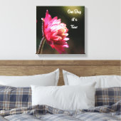 Eén dag per keer prijsdaling in zonlicht canvas afdruk (Insitu (Slaapkamer))