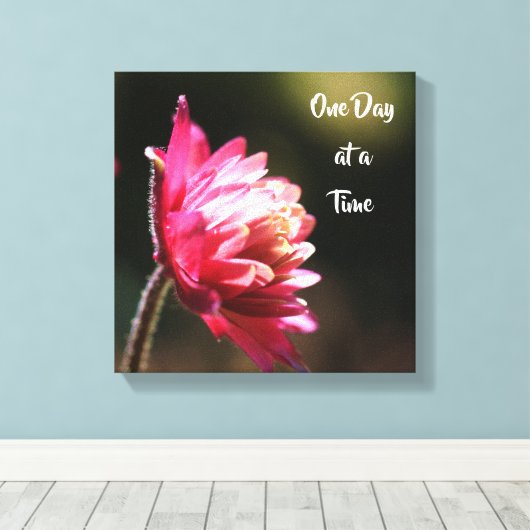 Eén dag per keer prijsdaling in zonlicht canvas afdruk (Insitu (Houten vloer))