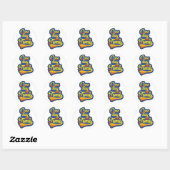 Eén dag per keer ronde sticker (Vel)