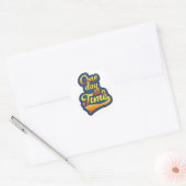 Eén dag per keer ronde sticker (Envelop)