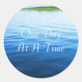 Eén dag per keer ronde sticker