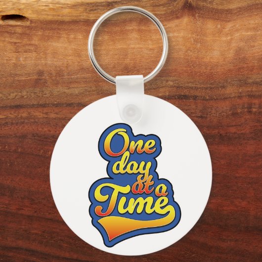 Eén dag per keer sleutelhanger (Voorkant)