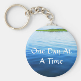 Eén dag per keer sleutelhanger