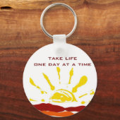 Eén dag per keer sleutelhanger (Voorkant)