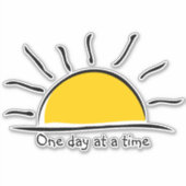 Eén dag per keer sticker (Voorkant)