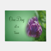 Eén dag per keer Tulp Inspirerend Deurmat (Voorkant)