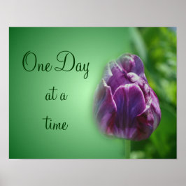 Eén dag per keer Tulp Inspirerend Poster