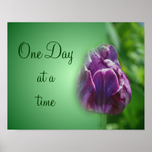 Eén dag per keer Tulp Inspirerend Poster
